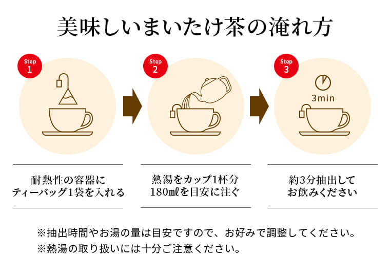 美味しいまいたけ茶の淹れ方